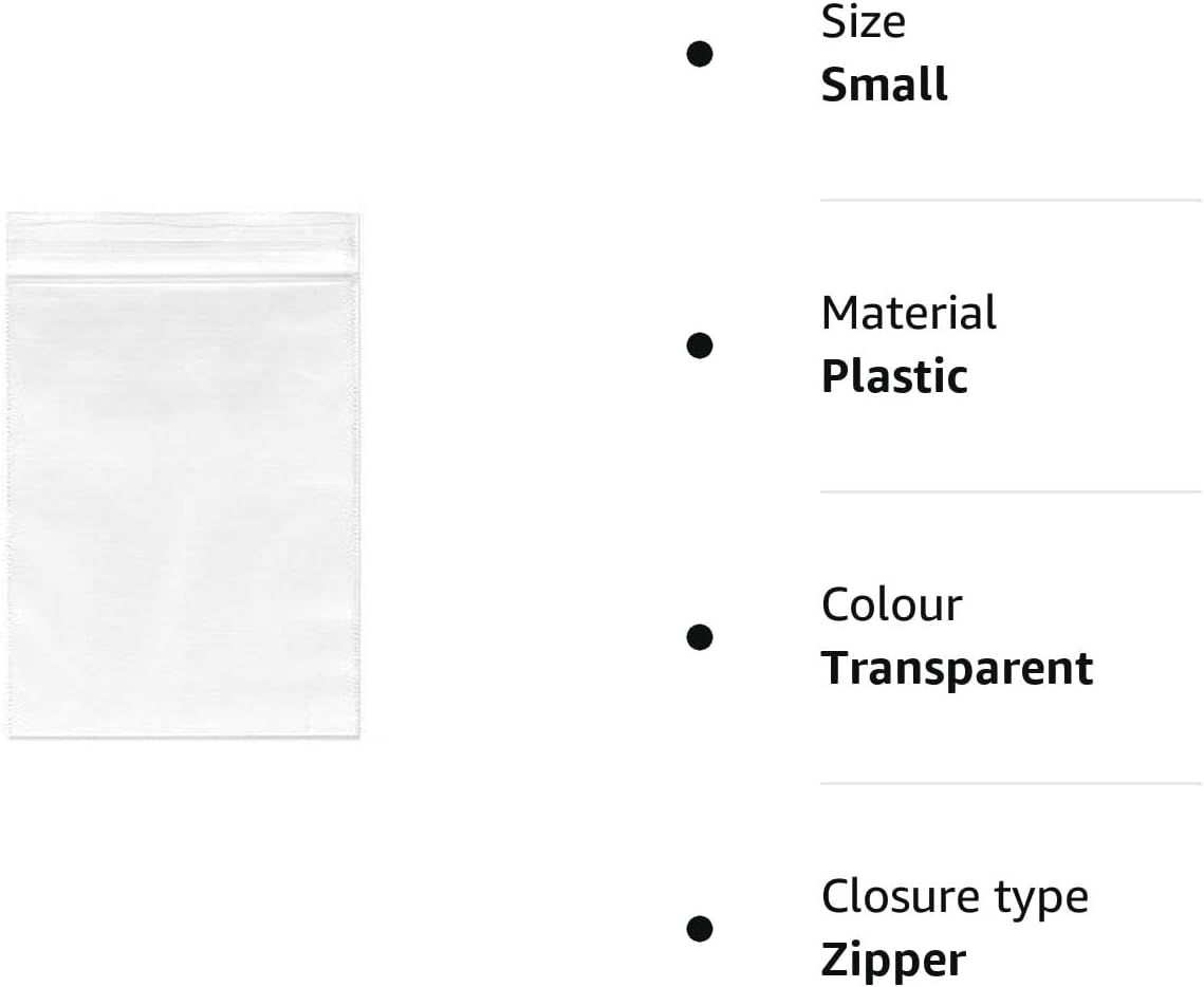 Pack of 200 Clear Grip Sealing Bags 4 x 6cm