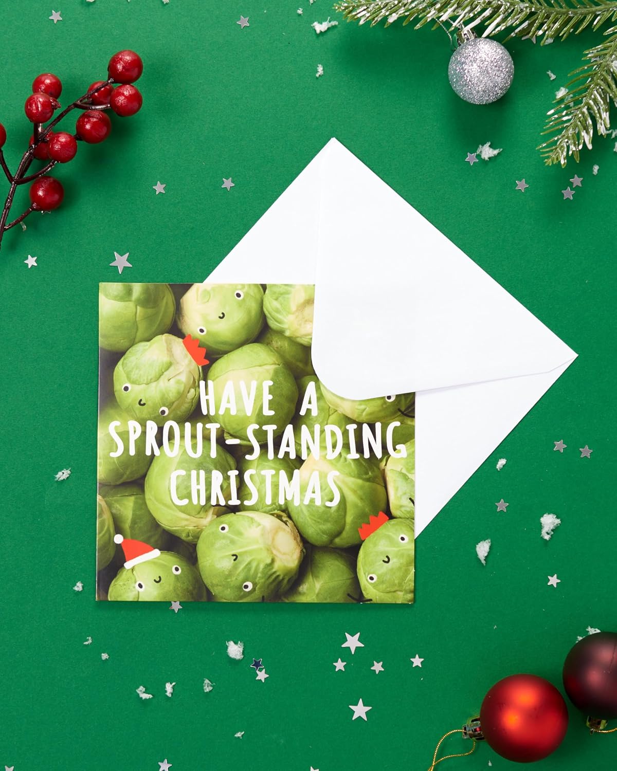 Multipack of 6 Smiley Sprouts Design Charity Christmas Cards