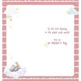 Bear Lying On Cloud With Teddy Bear From The Bump Mother's Day Card 