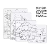 25 x 30cm Pre Drawn Outline Canvas Paint For Kids