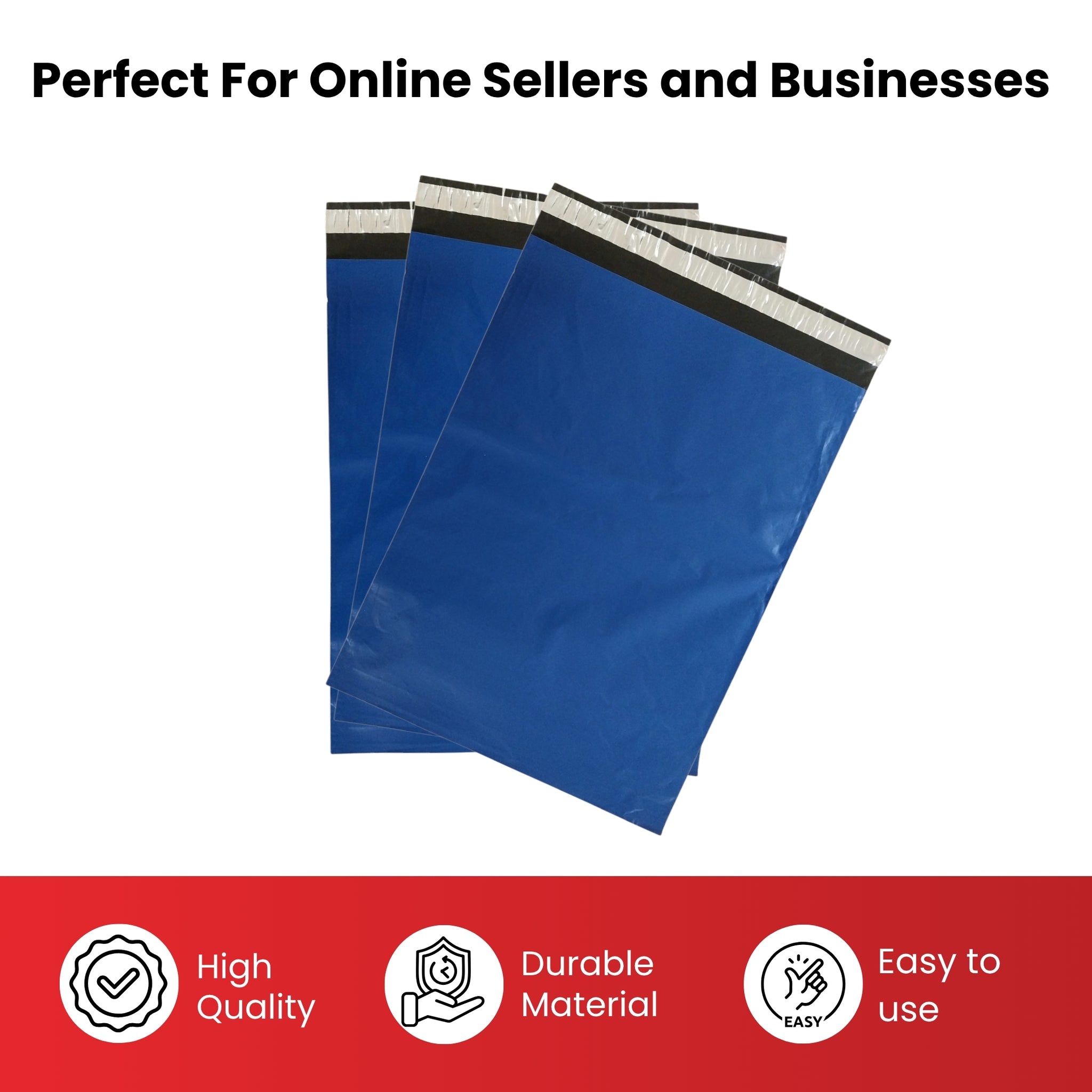 Pack of 50 Red Mailer Poly Bag 304 x 406mm
