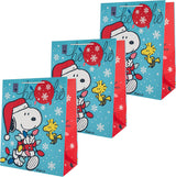 Snoopy & Woodstock 3 Pack Large Christmas Gift Bags