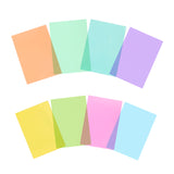 Pack of 8 A5 Plain Assorted Coloured Dyslexia Overlay Reading Sheets – PET Material, Rounded Corners