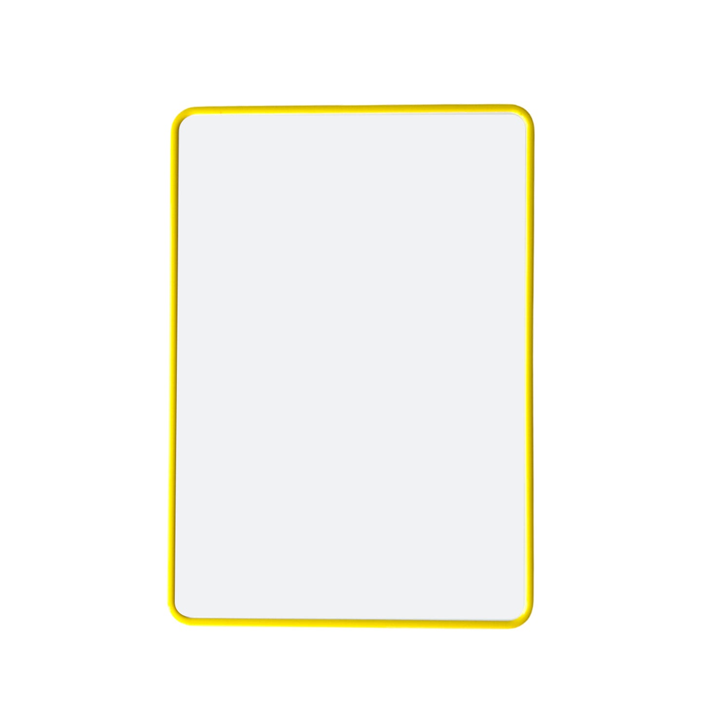 A4 Double Sided Magnetic Erasable MDF Plain Whiteboard With Yellow Border
