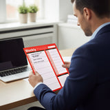 A4 Undated Week to View Desk Planner – 52 Tear‑Off Sheets Weekly To‑Do & Contact Pad