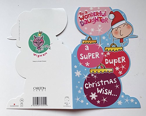 To a Wonderful Daughter Super Duper Christmas Humour Die Cut Card 