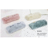 Single Crown Sleeping‑Face Plush Pencil Case