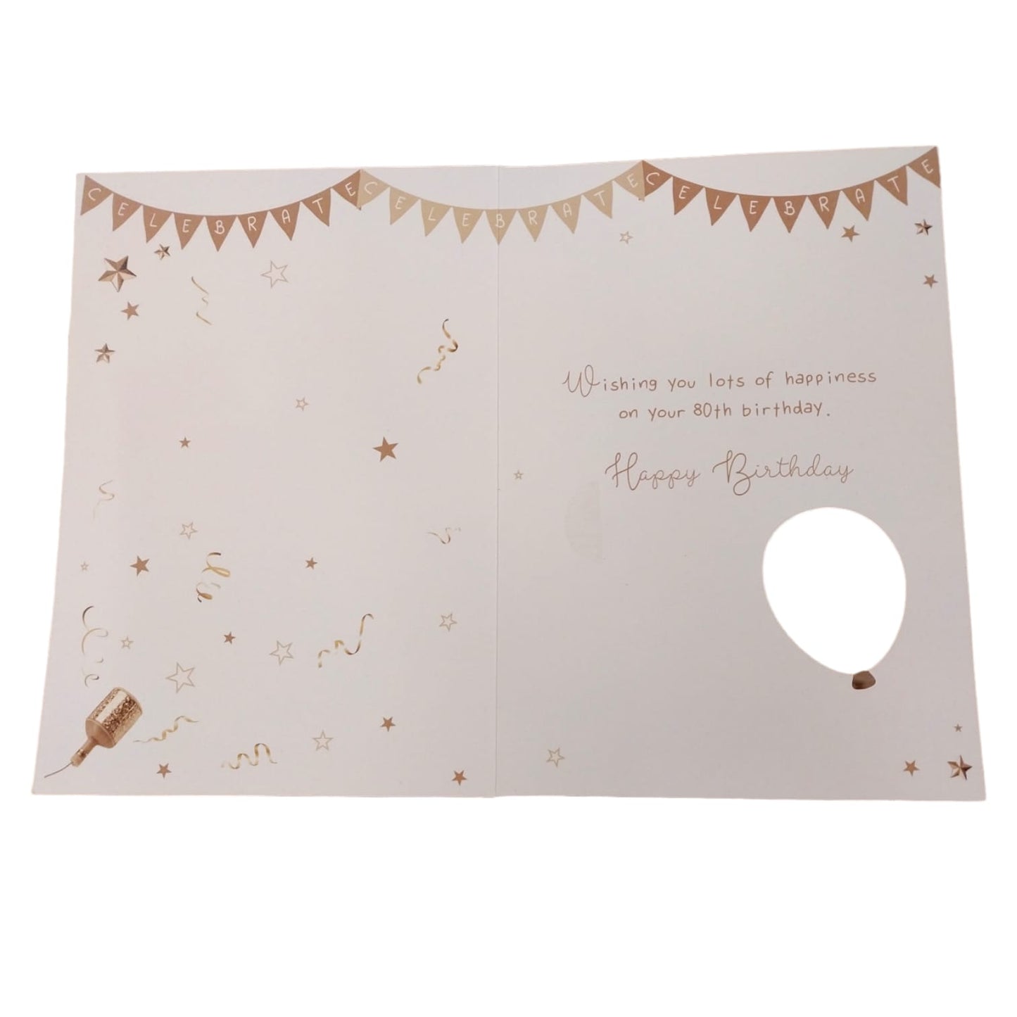 Let's celebrate 80th Happy Birthday Balloon Boutique Greeting Card