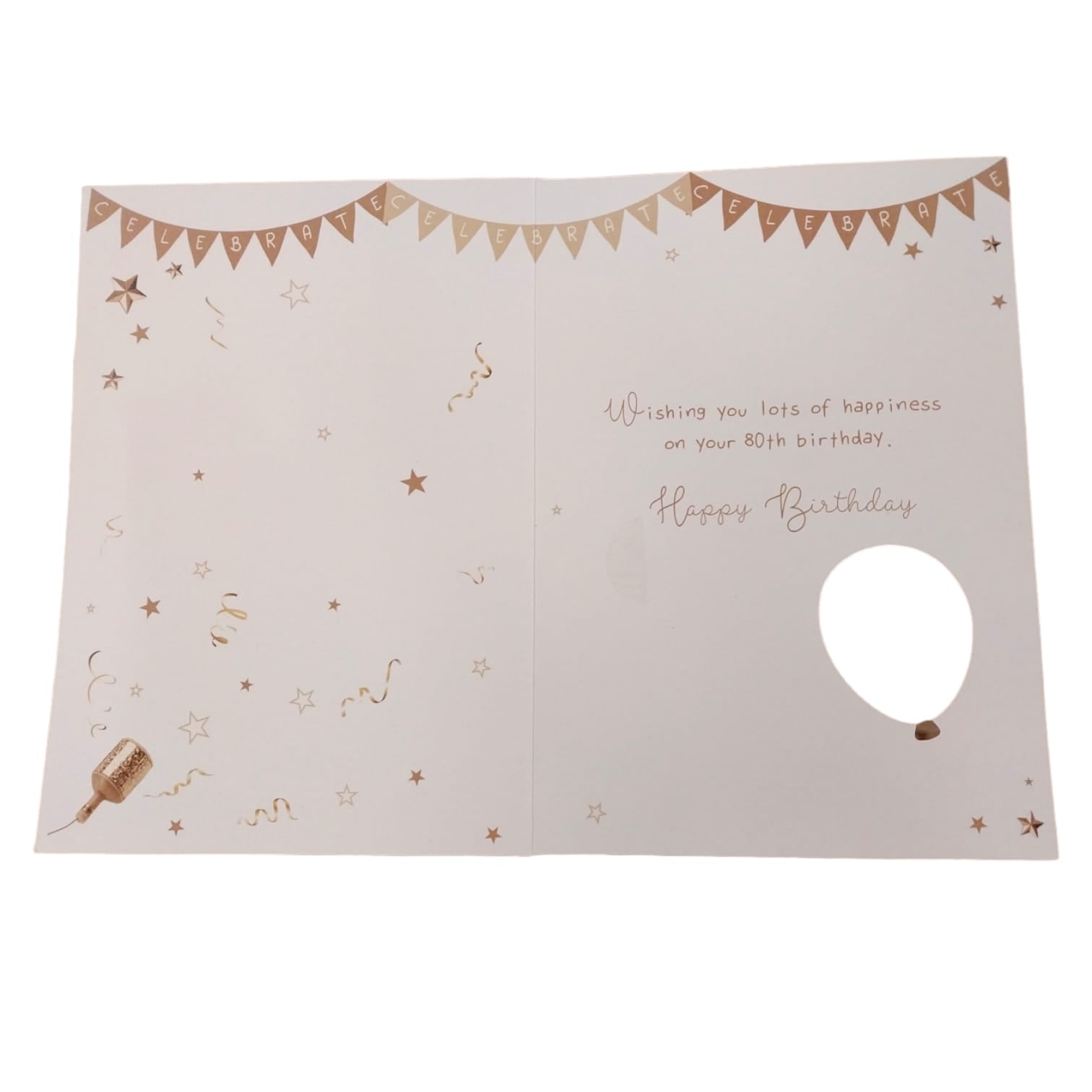 Let's celebrate 80th Happy Birthday Balloon Boutique Greeting Card