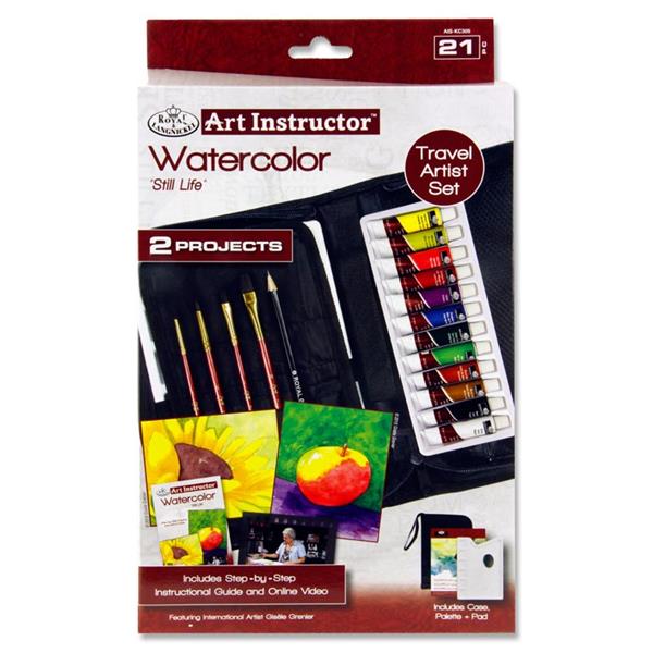 Art Instructor 21 Pieces Watercolour Paint Travel Set by Royal & Langnickel {DC}