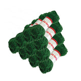 Pack of 5 Dark Green Acrylic Yarn Rolls – 10g each, 4 Strand 8 Ply Knitting Wool