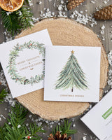 Multipack of 10 Berry Christmas Luxury Design Christmas Cards with Envelopes
