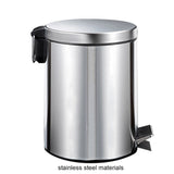 Stainless Steel Silver Metal Wastebin 12L