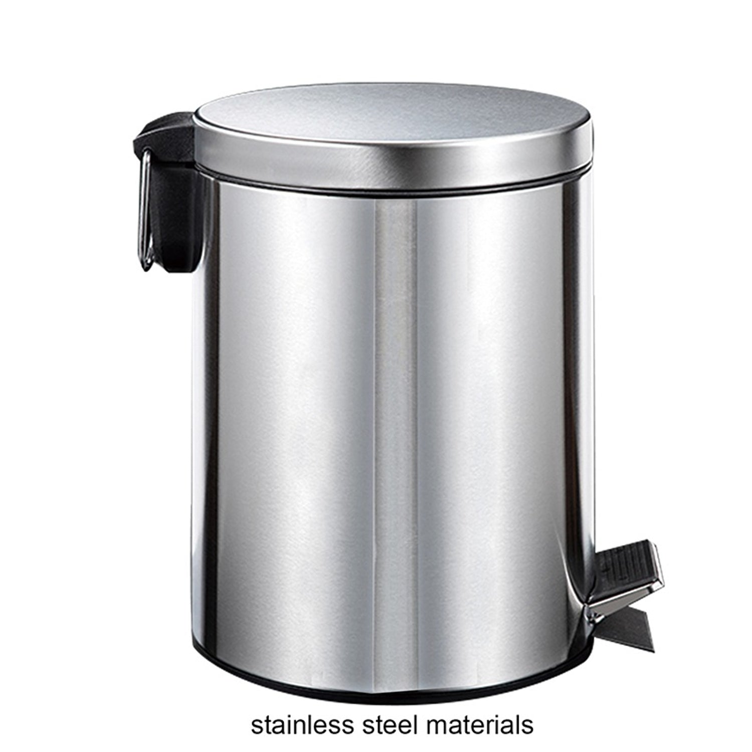 Stainless Steel Silver Metal Wastebin 12L