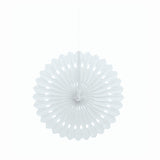 White Solid 16" Tissue Paper Fan