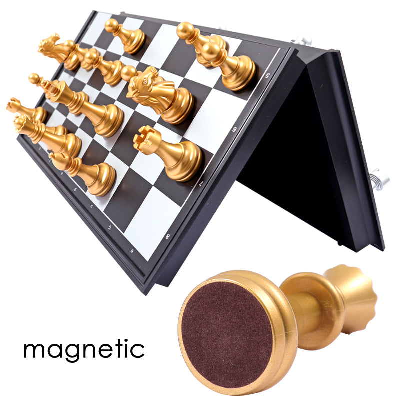 Folding and Magnetic Checker Chess Board game