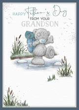 Bear On Stepping Stones From Your Grandson Father's Day Card