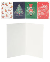 Multipack of 20 Christmas Crackers Charity Christmas Cards with Envelopes – 4 Festive Designs for Him/Her/Friend