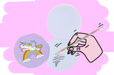 Single Round Unicorn Design Notebook 8cm