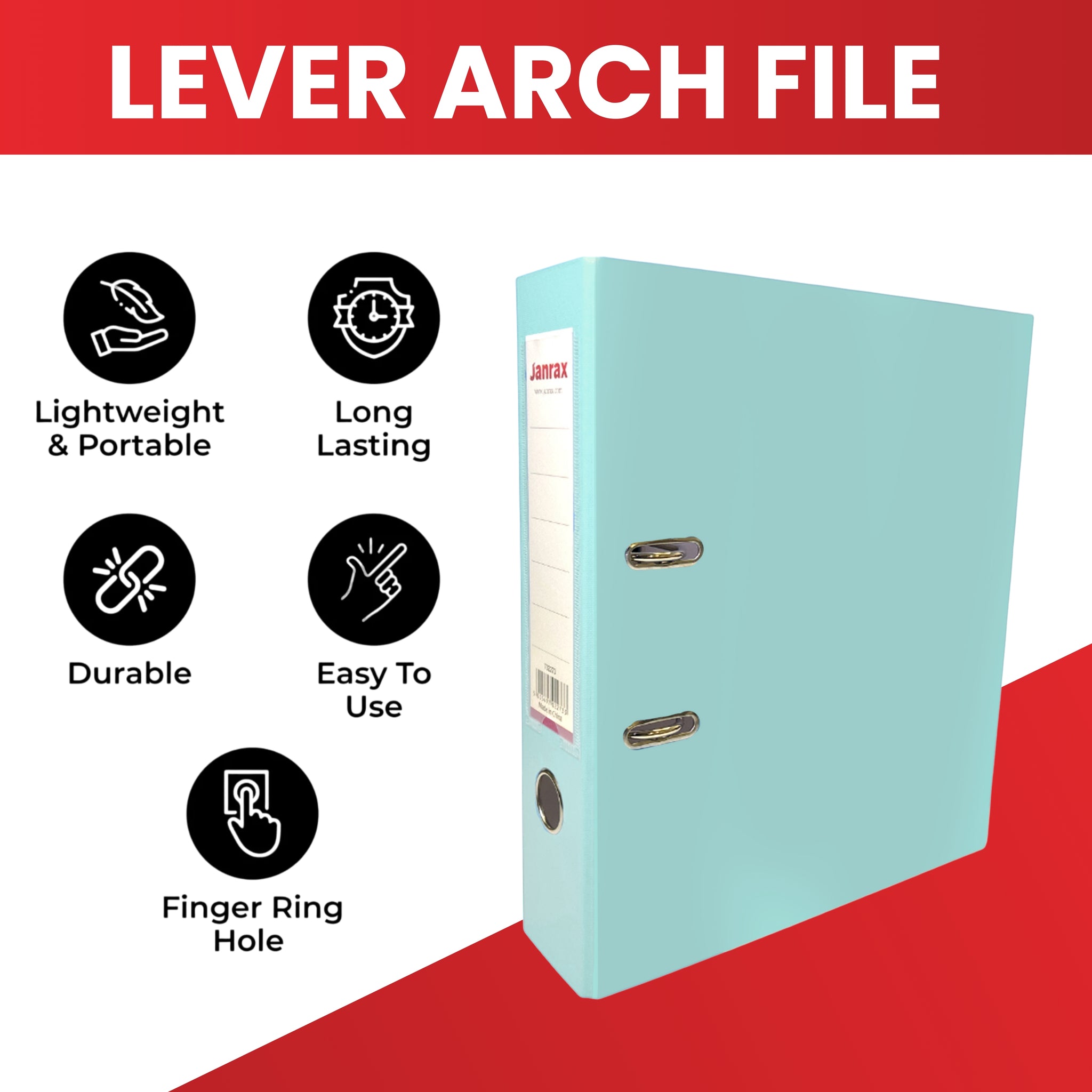 A4 Pastel Pink Paperbacked Lever Arch File by Janrax