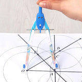Metal Zinc Alloy Adjustable Compass Divider Math Set