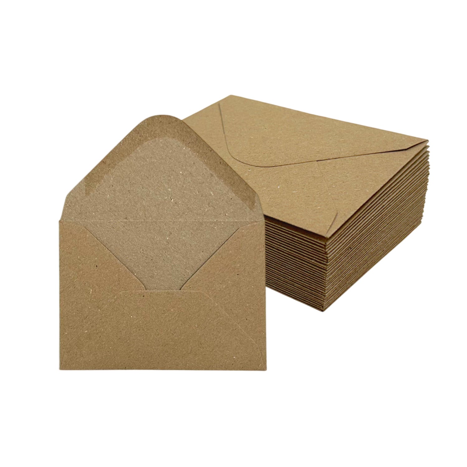 Pack of 50 Eco Kraft Recycled 110gsm 81x111mm Gummed Envelopes