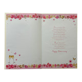 On Our Pearl Anniversary Neutral Traditional Floral Heart Card