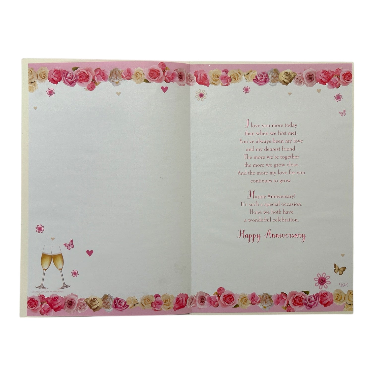 On Our Pearl Anniversary Neutral Traditional Floral Heart Card
