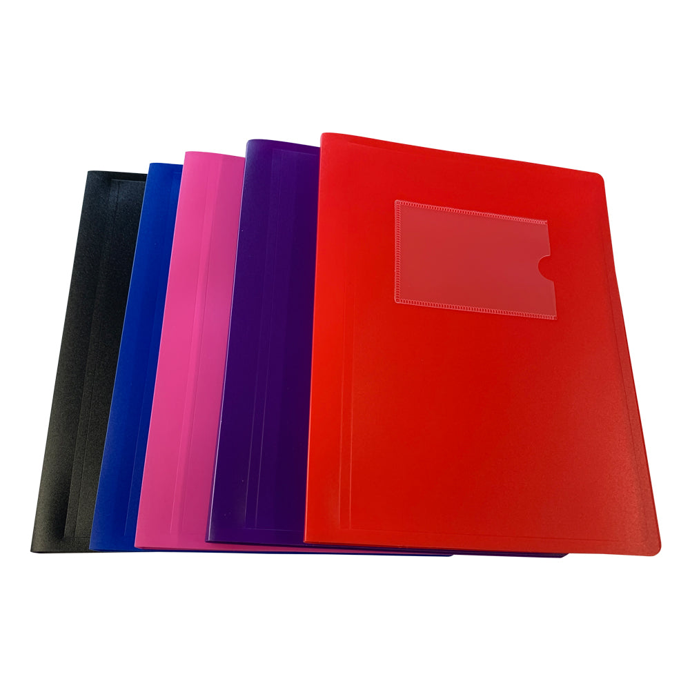 A5 Purple Flexible Cover 20 Pocket Display Book