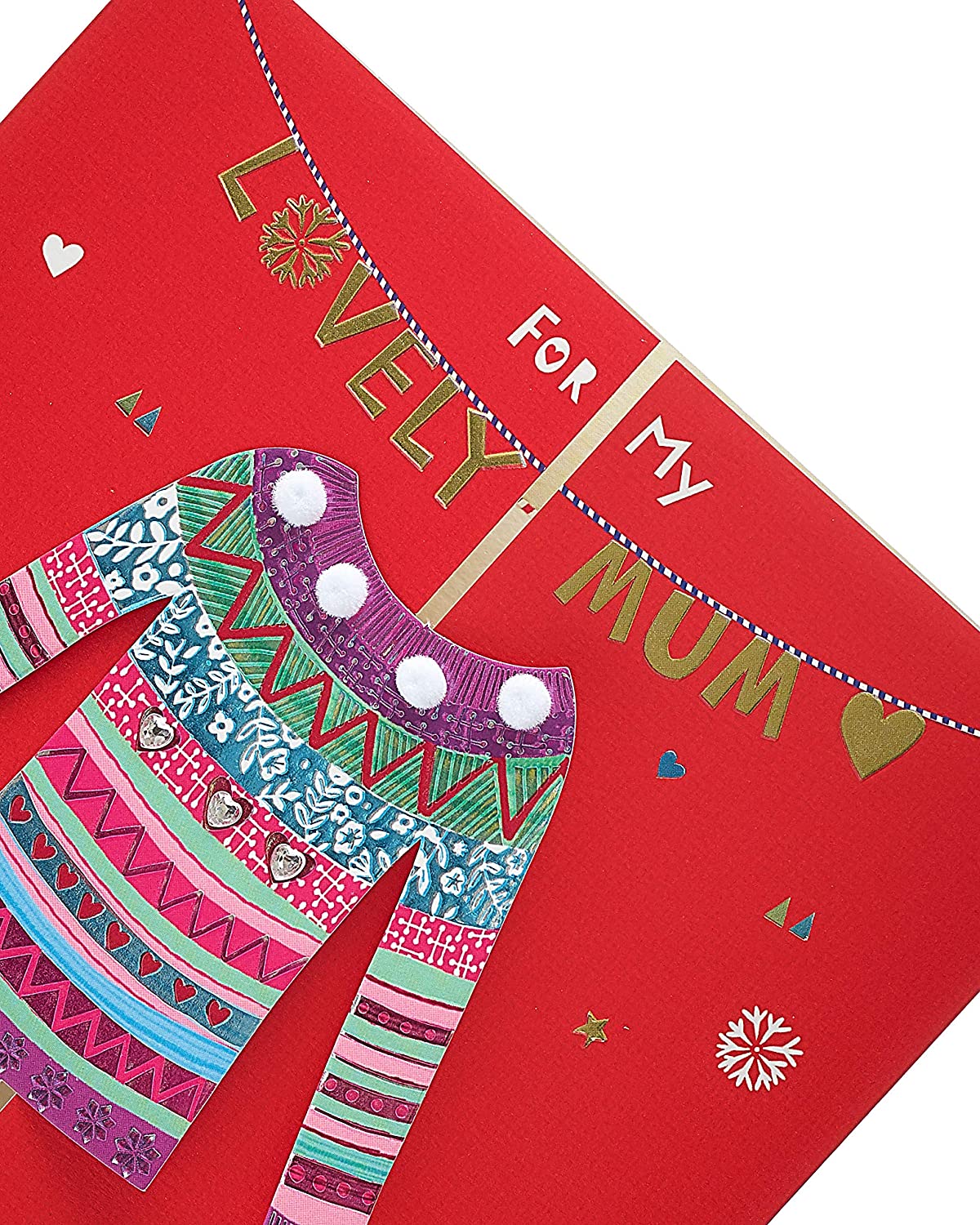 Mum Christmas Card Fun Christmas Jumper Design 