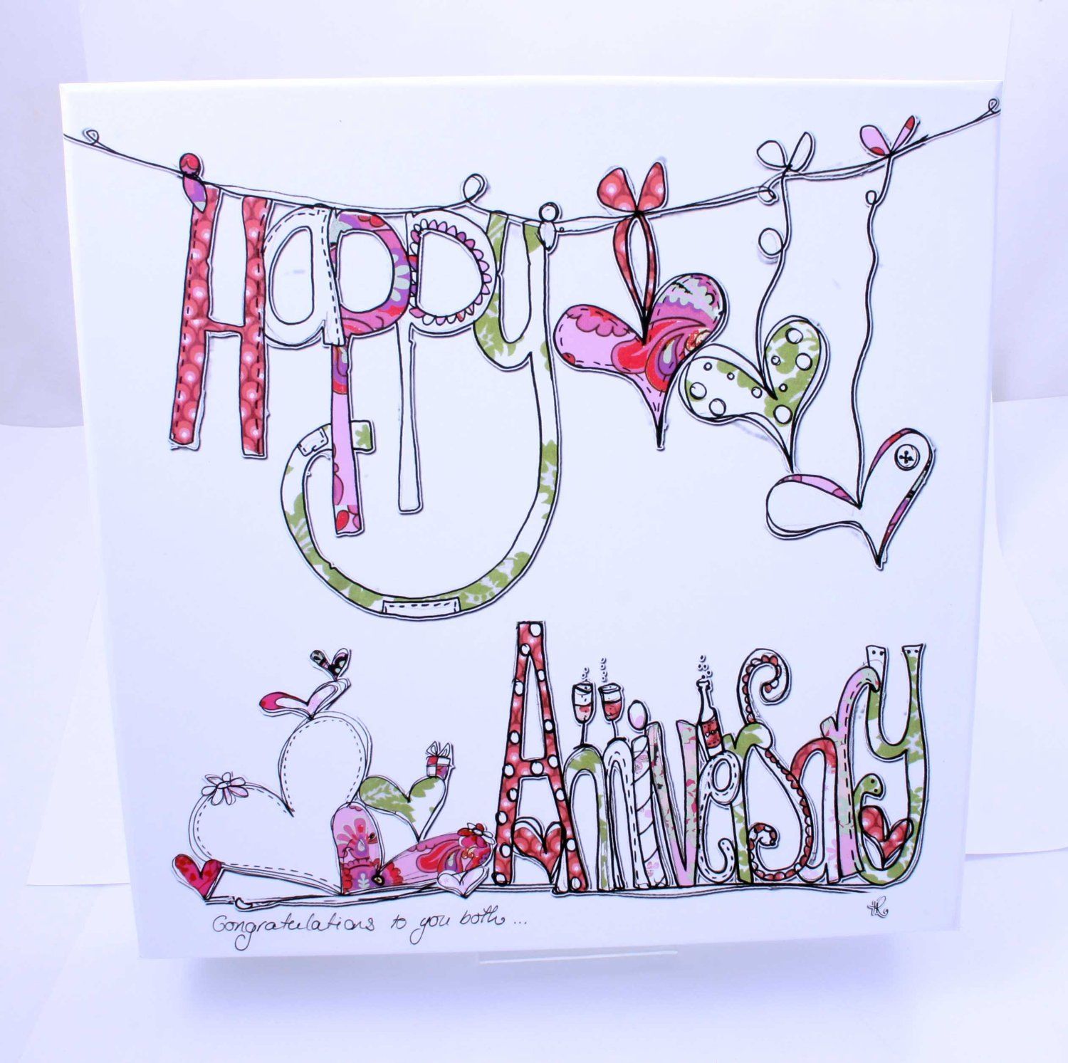 Tracey Russell Happy Anniversary Personalisable Plate & Pen Gift Set