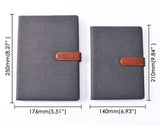 Single A5 96 Sheets Ruled PU Leather Hardcover Notebook