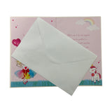 Daughter Age 1 Girl And Unicorn Design Juvenile Birthday Card With Badge