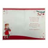 For a Special Daughter Sparkly Magical Christmas Card with Badge