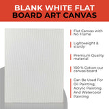 10x15cm Blank White Flat Stretched Board Art Canvas By Janrax