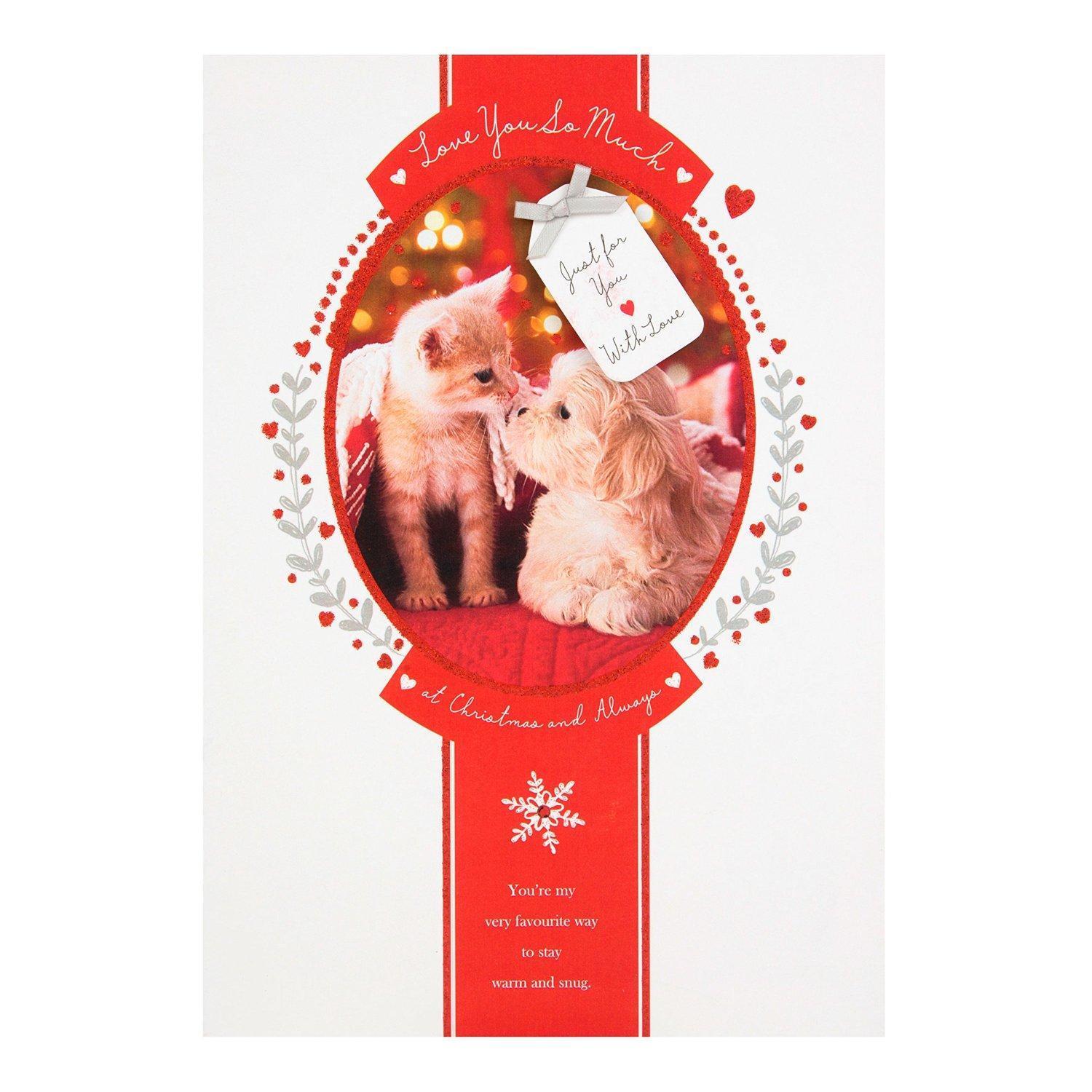Christmas Card 'Kitten Kisses' 