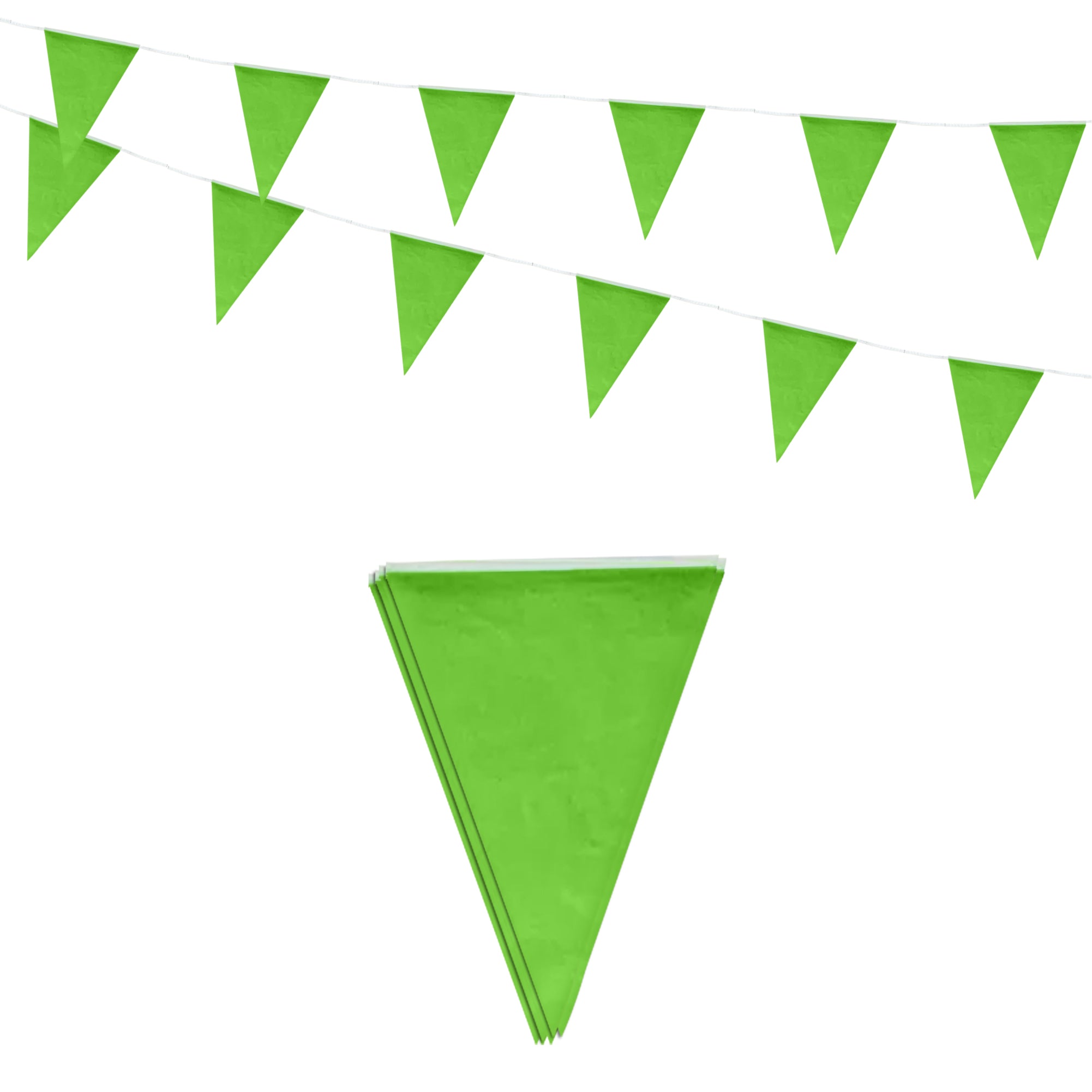 Lime Green Bunting 10m with 20 Pennants