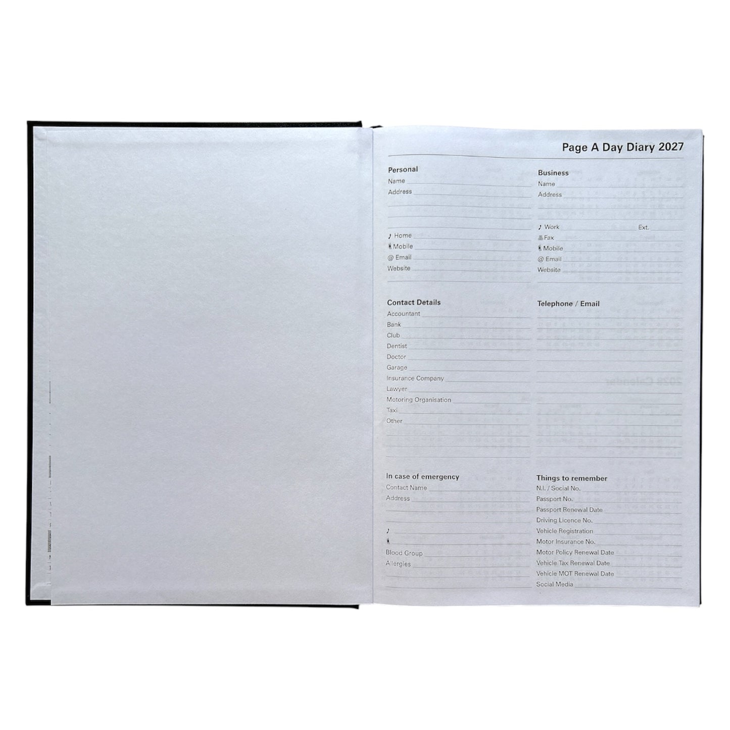 Janrax 2027 A4 Day Per Page Burgundy Desk Diary
