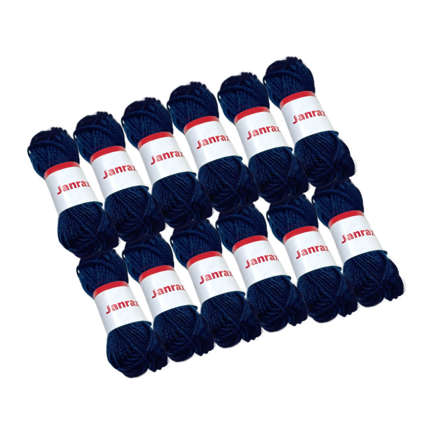 Pack of 5 Navy Blue Acrylic Yarn Rolls – 10g each, 4 Strand 8 Ply Knitting Wool