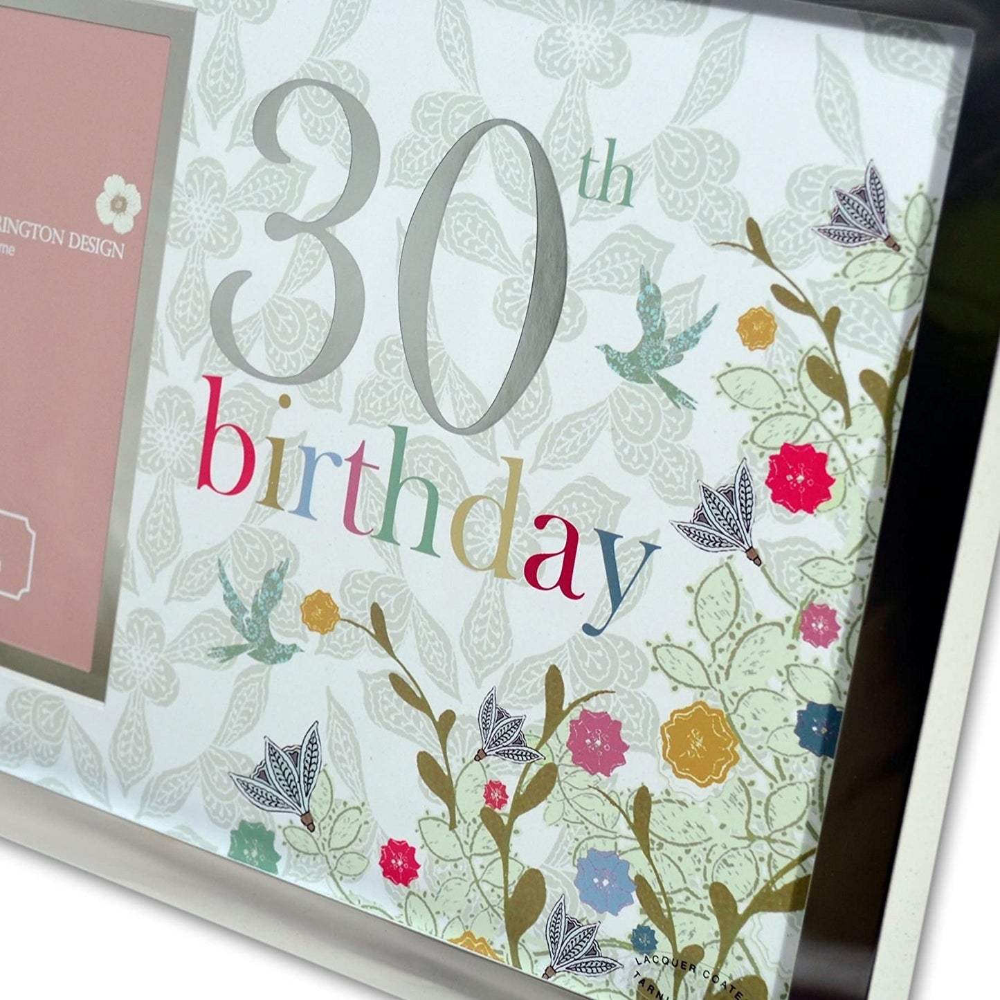Large Silver Plated 4 x 6 30th Birthday