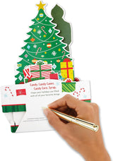 Buddy the Elf Tree and Light and Sound Pop Up Christmas Card 