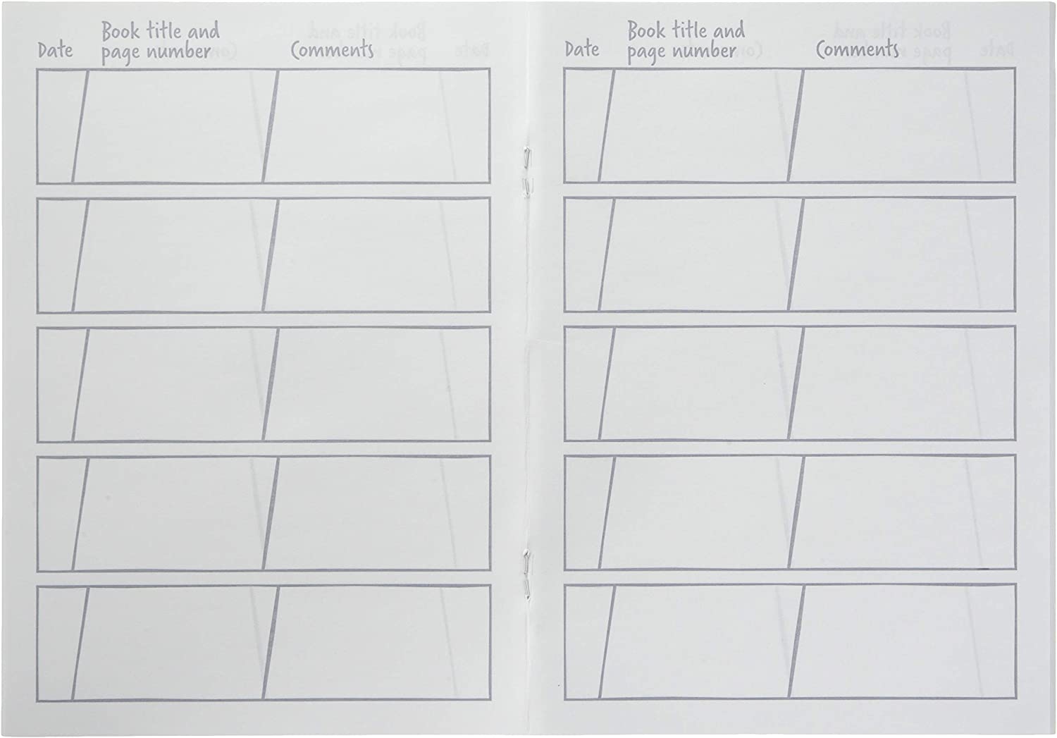 A5 Children's Reading Record Book