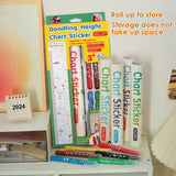 Doodling Height Chart Sticker And Picture Scroll with Removable Glue