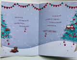 GIRLFRIEND, NICE VERSE OWL LOVE COUPLE CHRISTMAS GREETING CARD 