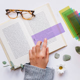 Pack of 8 Pink 210x80mm Dyslexia Overlay Reading Strips – PET Material, Rounded Corners