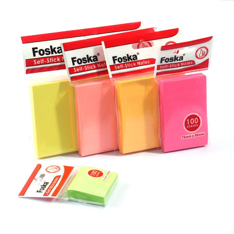 100 Sheets Fluorescent Green Color Sticky Notes 37.5x50mm