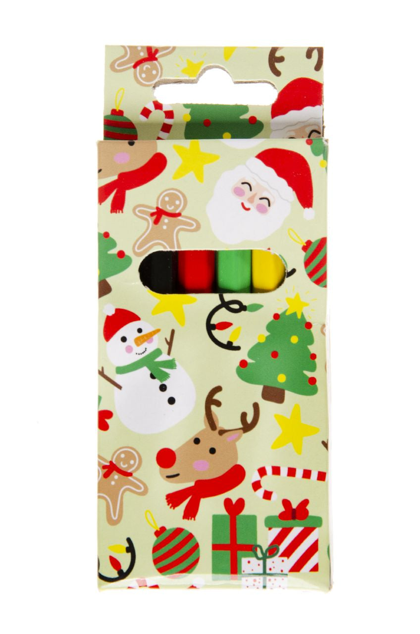6 Pieces Christmas Colored Pencils 9cm
