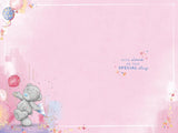 Bear Sat Amongst Balloons Embellished 21st Birthday Card