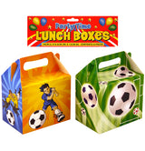 Pack of 6 Party Time Football Lunch Boxes {DC}