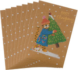 Box of 8 Festive Tiger Marie Curie Charity Christmas Cards